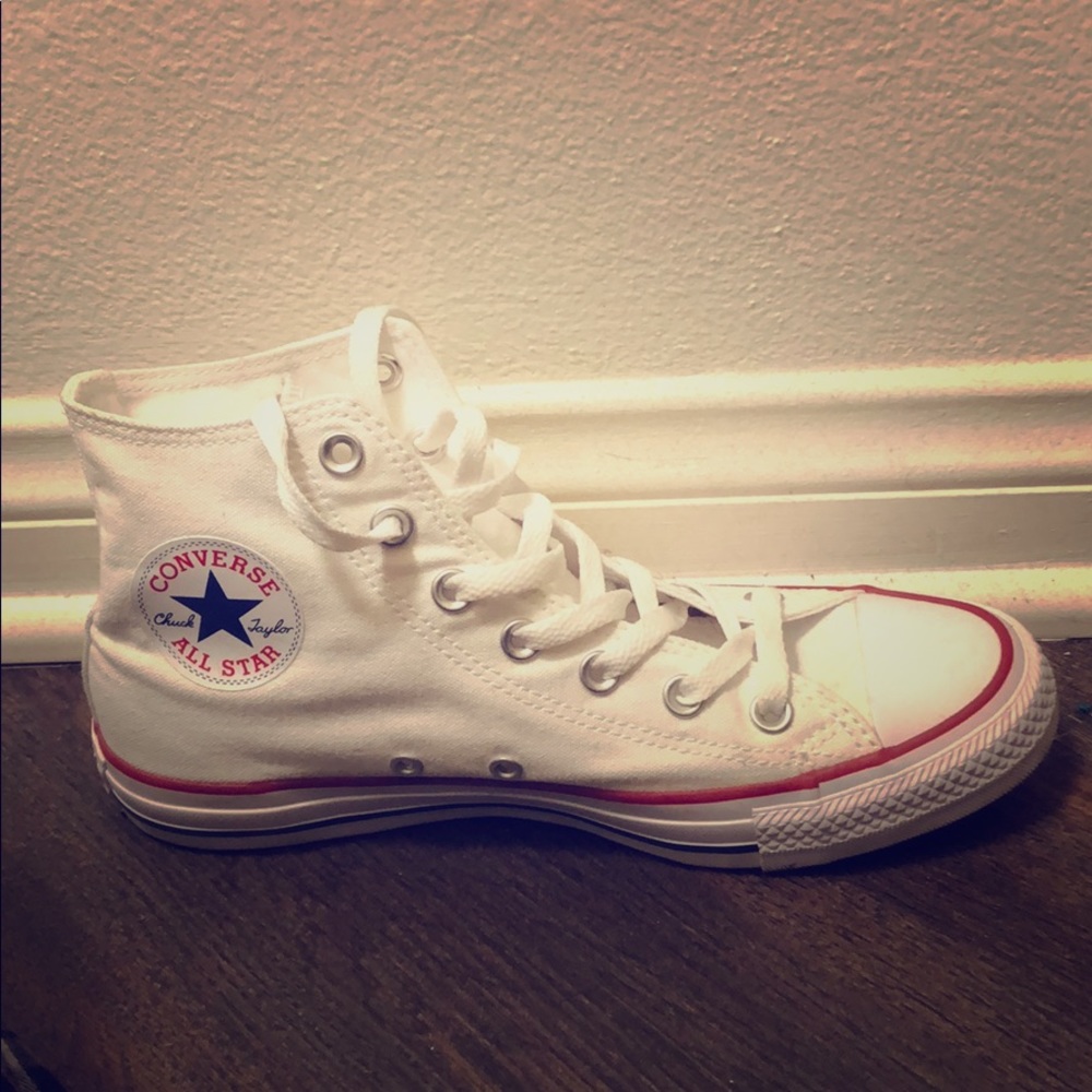 White converse high tops
